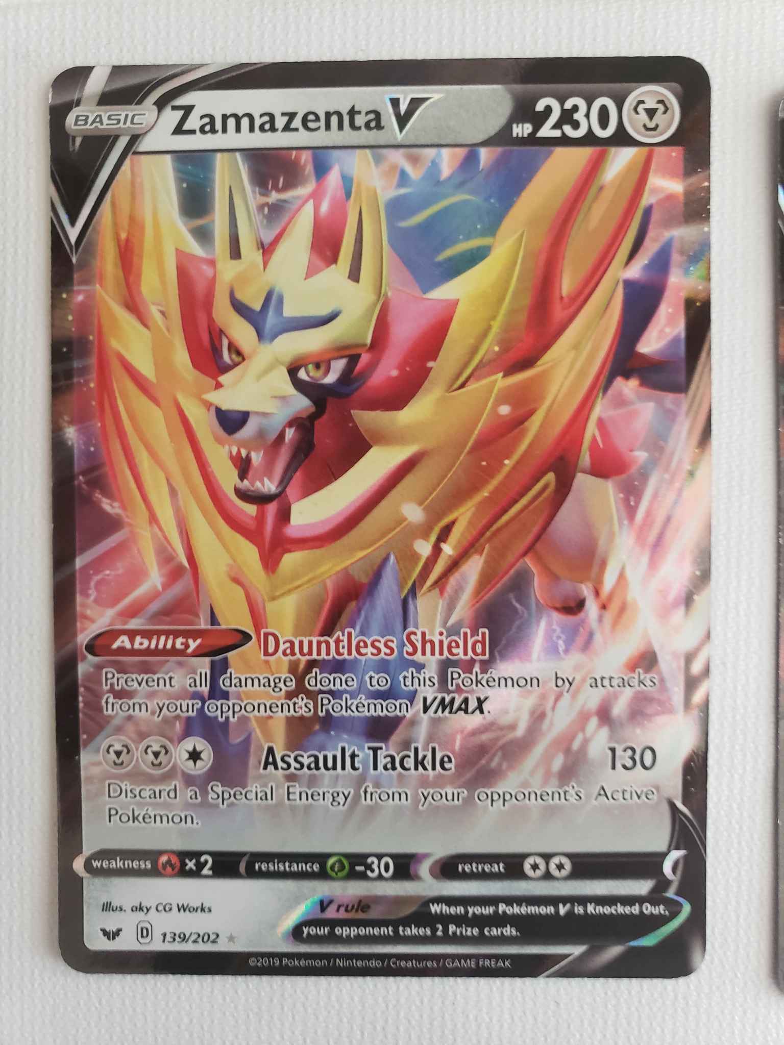 Zamazenta V Ultra Rare Near Mint Pokemon Sword And Shield 139 2 Pokemon Individual Cards Pokemon Trading Card Game