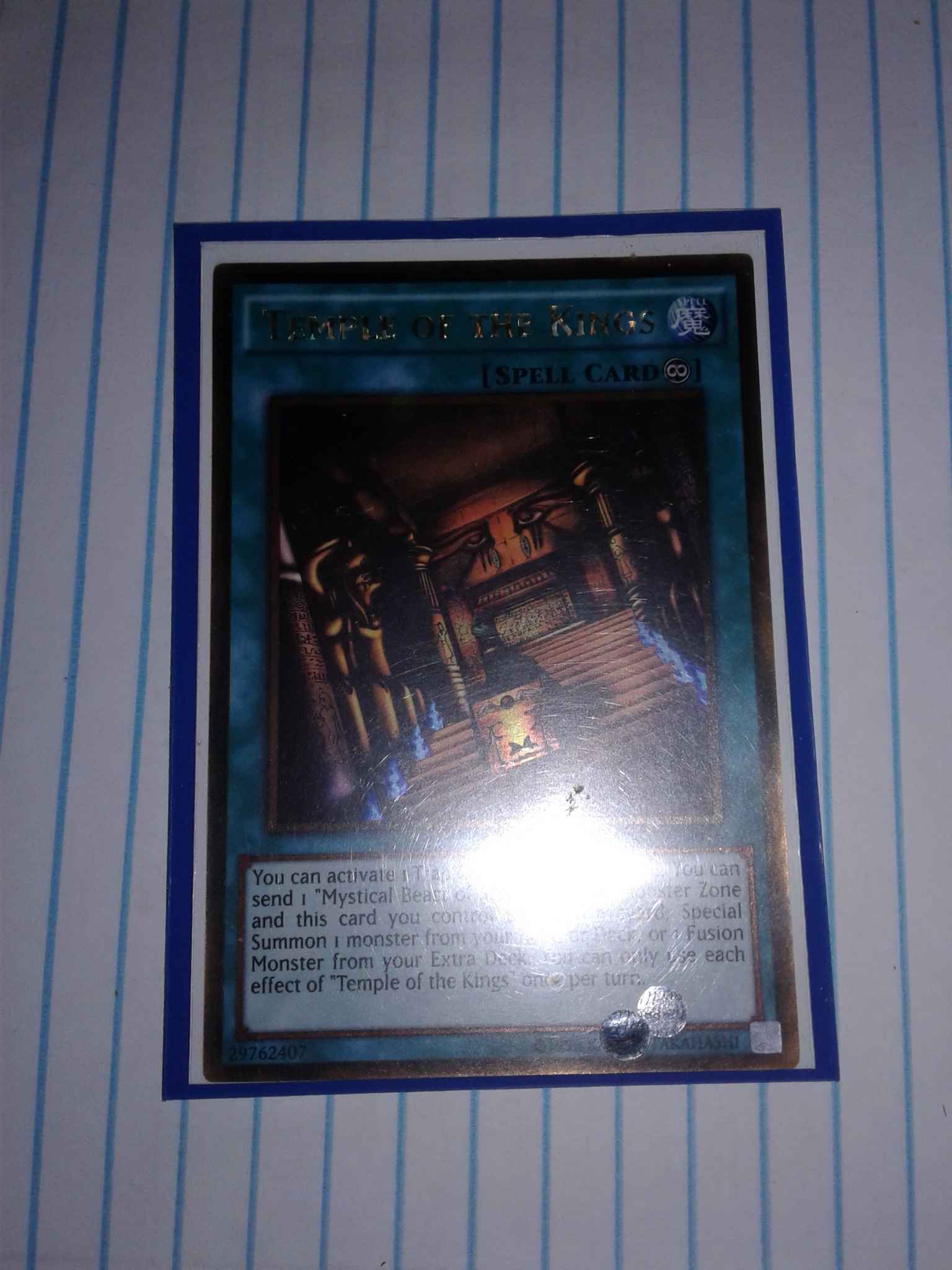 Yugioh Temple of the Kings Gold Rare PGL2-EN056 1st Edition