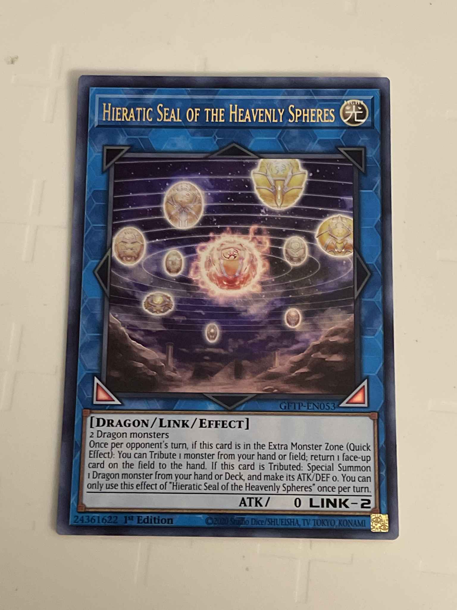 Hieratic Seal of the Heavenly Spheres GFTP-EN053 Yu-Gi-Oh Card 1st Edition New 