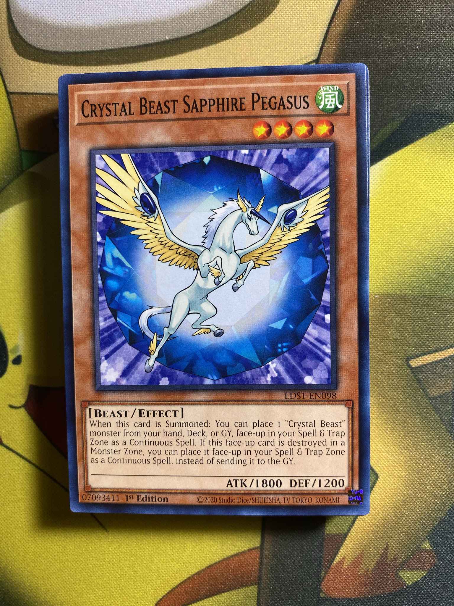 Crystal Beast Sapphire Pegasus Crystal Beast Sapphire Pegasus Legendary Duelists Season 1 Yugioh