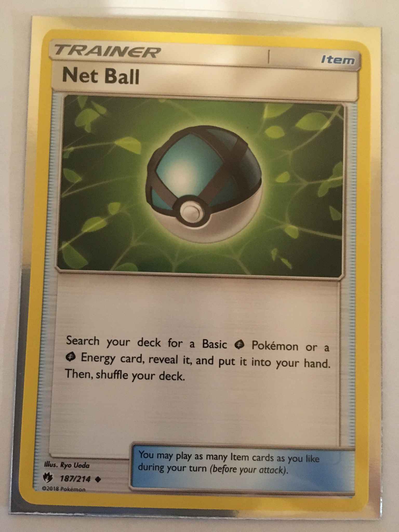 Near Mint//Mint 187//214 Pokemon Card Net Ball