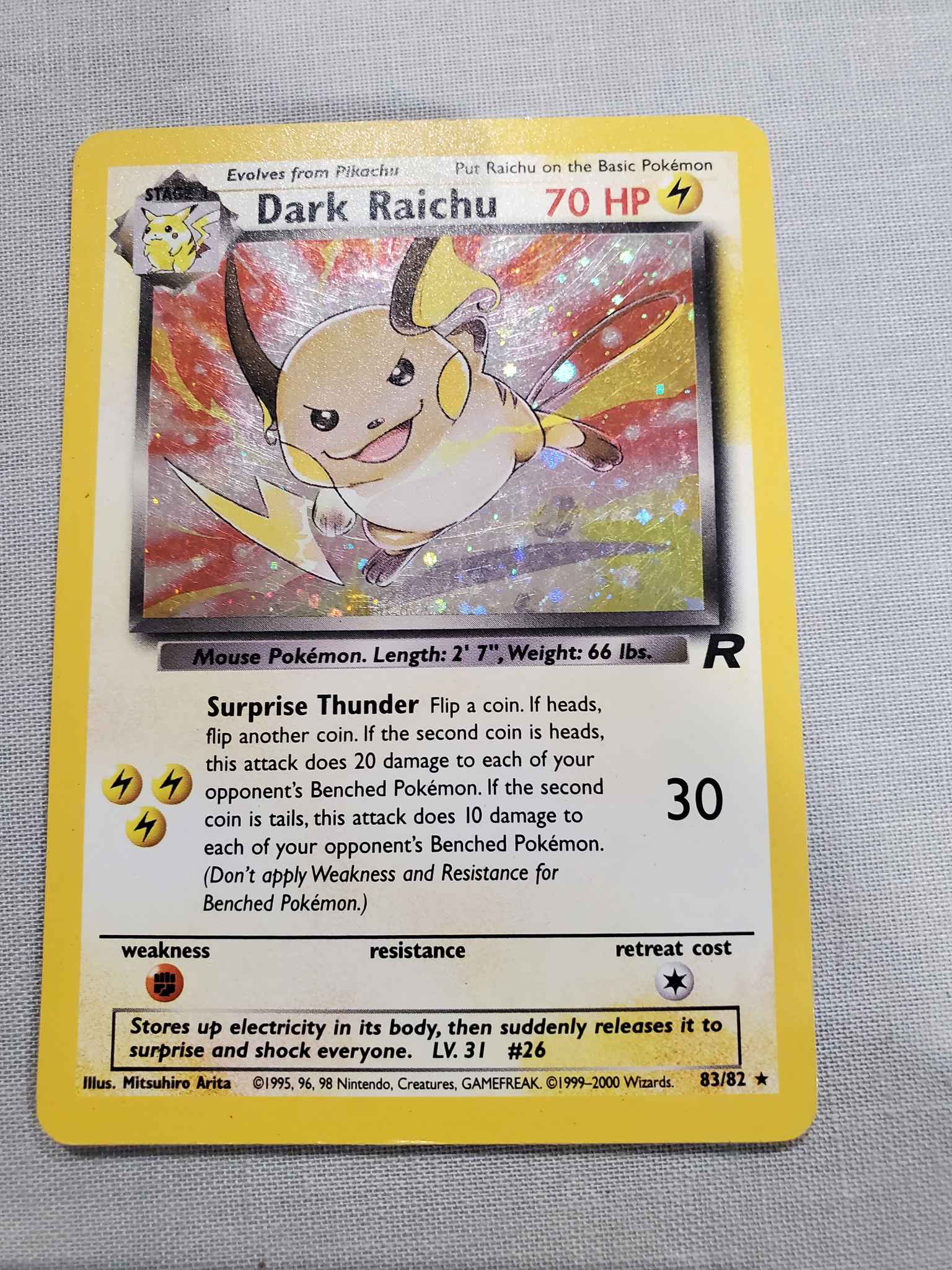 Dark Raichu Dark Raichu Team Rocket Pokemon Online Gaming Store For Cards Miniatures Singles Packs Booster Boxes