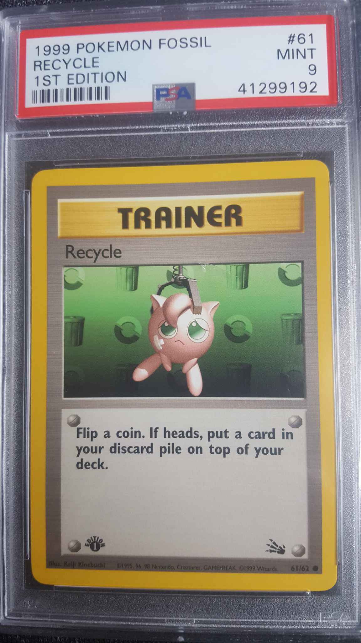 Fossil Set Pokemon Card Near Mint Recycle 61/62 Mint