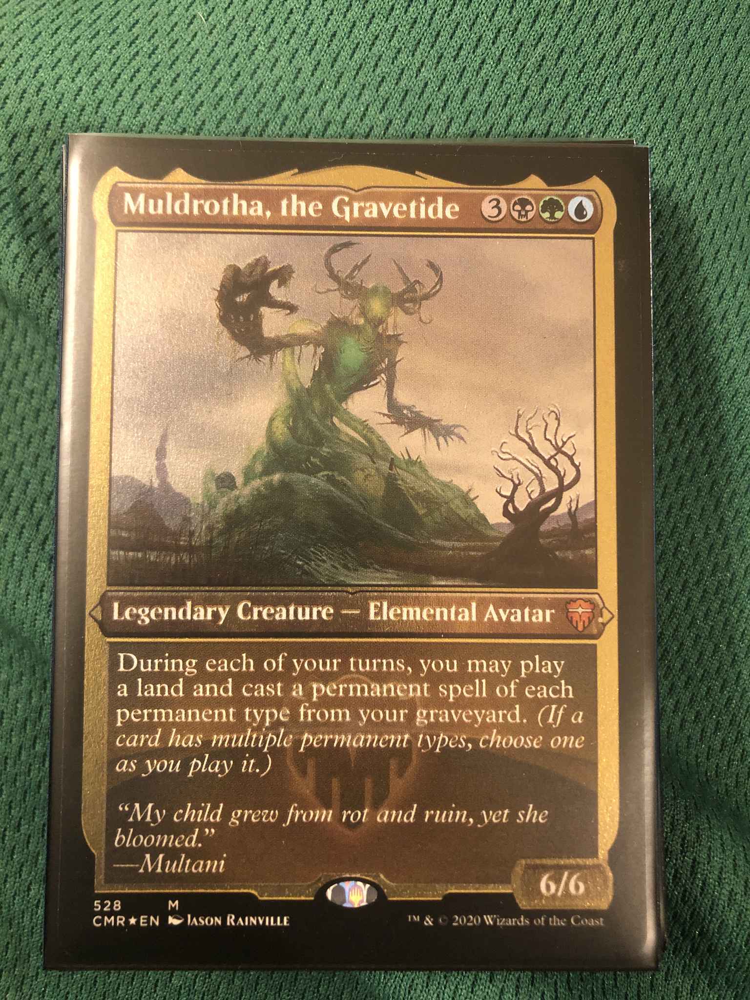 the Gravetide 528 Etched Foil Near Mint Commander Legends Muldrotha