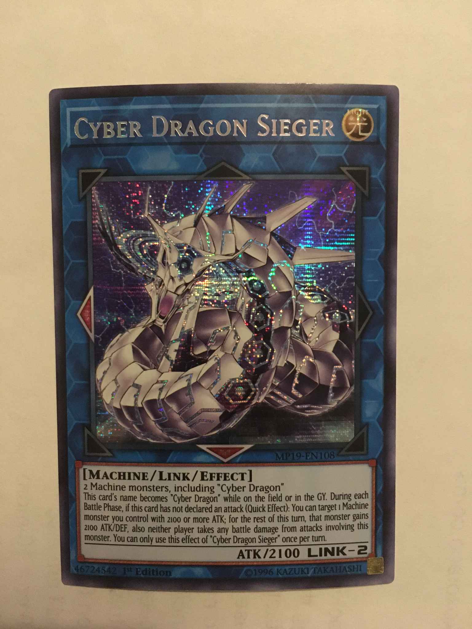 Cyber Dragon Sieger MP19-EN108 1st US Yu-gi-oh 