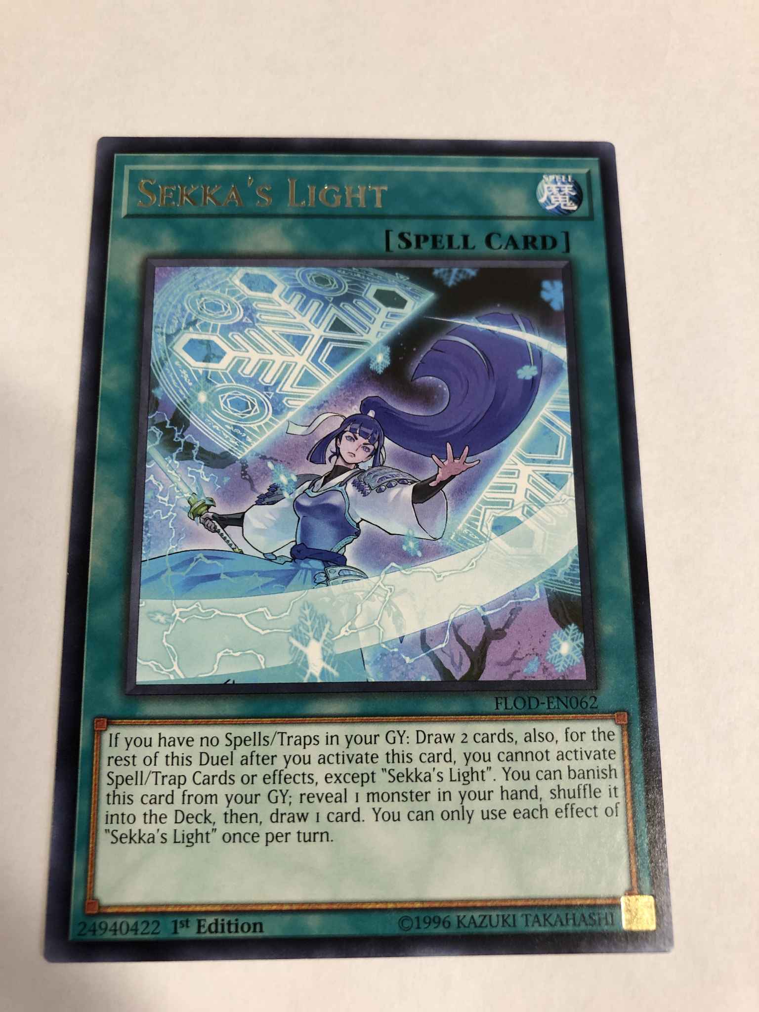 FLOD-EN062 Sekka's Light Rare 1st Edition Mint YuGiOh Card 