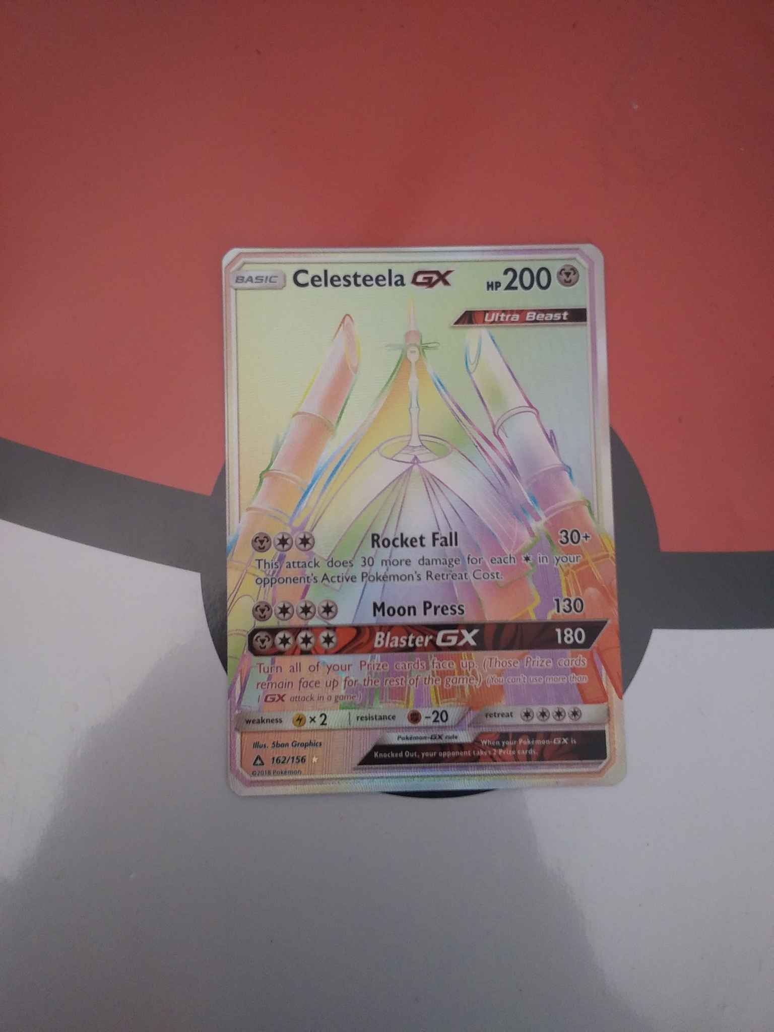 Pokemon SM Ultra Prism 162/156 Celesteela GX Secret Rare 