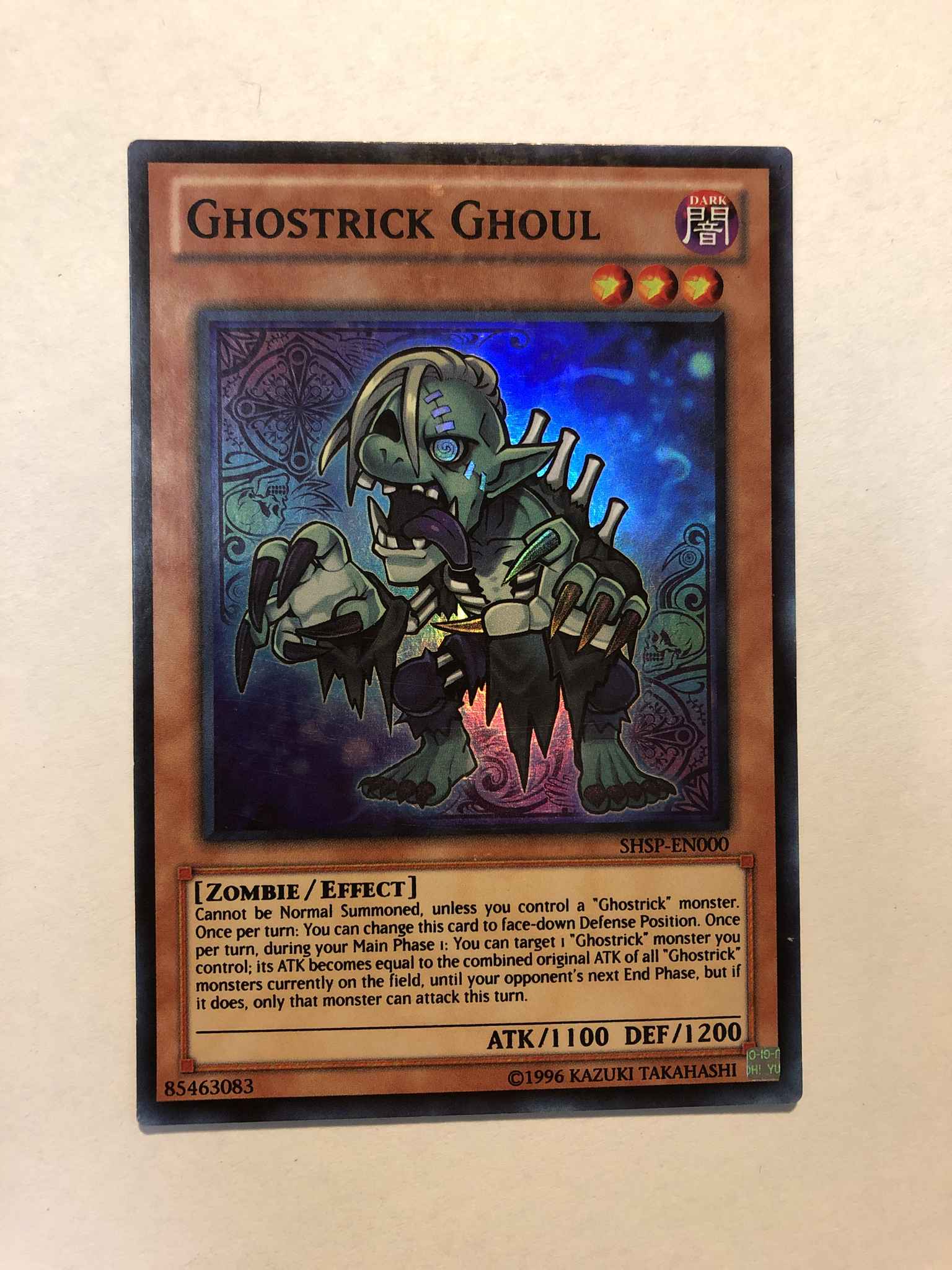 Yugioh Ghostrick Ghoul SHSP-EN000 Super Rare 1st Edition 